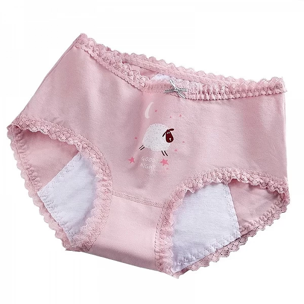 Culotte en gaze étanche pour femme, slip en coton, caleçon de dessin animé, sous-vêtement de période physiologique, vêtements me|4,49 €|OKKO MODE