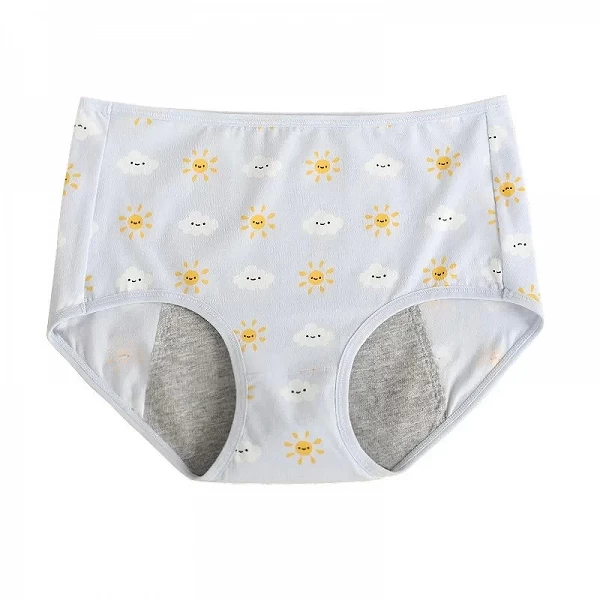 Culotte Menstruelle Étanche en Coton pour Adolescente, Sous-Vêtement de Période Physiologique avec Dessin Animé Mignon, 3 Pièces|14,00 €|OKKO MODE