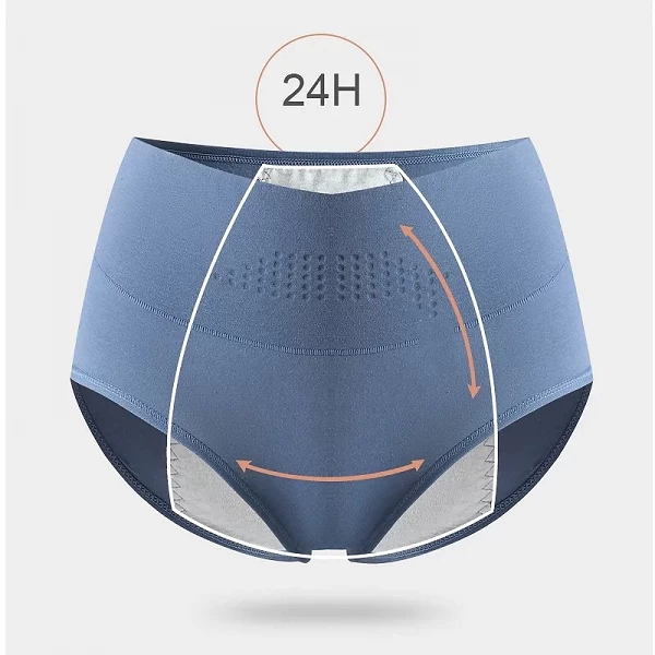 Culotte menstruelle taille haute pour femme, Slip femme, Slip femme, Sous-vêtement physiologique, Coton, Plus la taille L-4XL|1,98 €|OKKO MODE