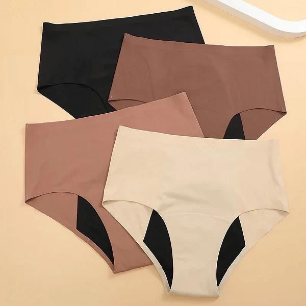 Sous-vêtement Taille Haute Anti-fuite pour Femme, Culotte Menstruelle, Multicouche, Respirant, Slip Fille Physiologique, Sanitai|4,01 €|OKKO MODE