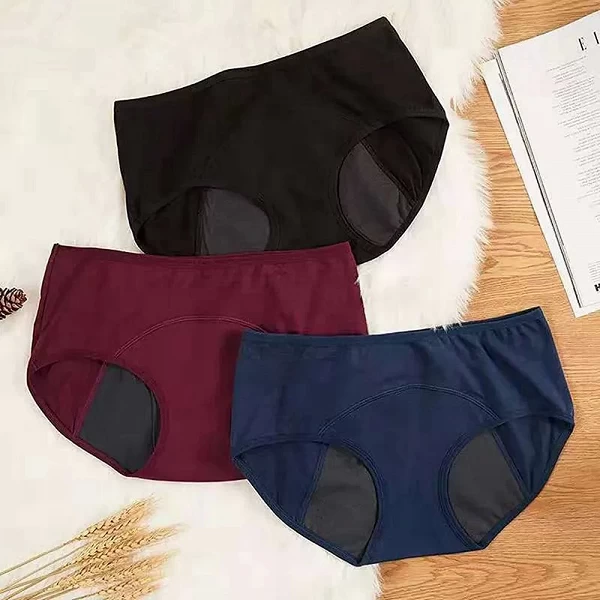 Culotte Menstruelle Très Abondante pour Femme, Slip en Coton Respirant, Taille Basse, Sous-Vêtements de Période Physiologique|18 922,49 €|OKKO MODE