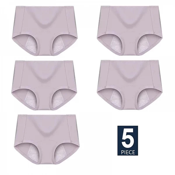 Culotte menstruelle taille haute pour femme, slip physiologique en coton, pantalon menstruel, sous-vêtement femme, 5 pièces par |4,95 €|OKKO MODE