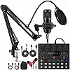 Kit podcast microphone BM800 et carte son V8: qualité audio ultime pour jeu, musique|44,23 €|OKKO MODE