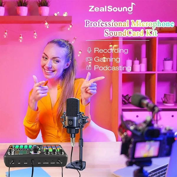 Kit de carte son professionnel Zealsound pour podcast, microphone - Performances exceptionnelles sur PC et smartphone|37,08 €|OKKO MODE