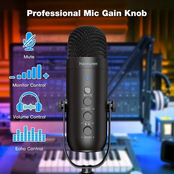 Microphone professionnel USB condensateur cardioïde pour studio et podcast avec HONArm|35,10 €|OKKO MODE