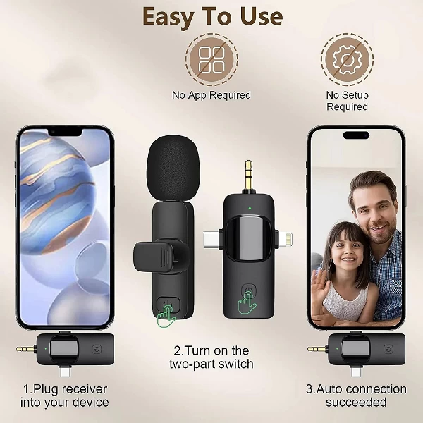 Microphone Lavalier sans fil professionnel pour interviews et podcasts - Okko-Mode|1,89 €|OKKO MODE