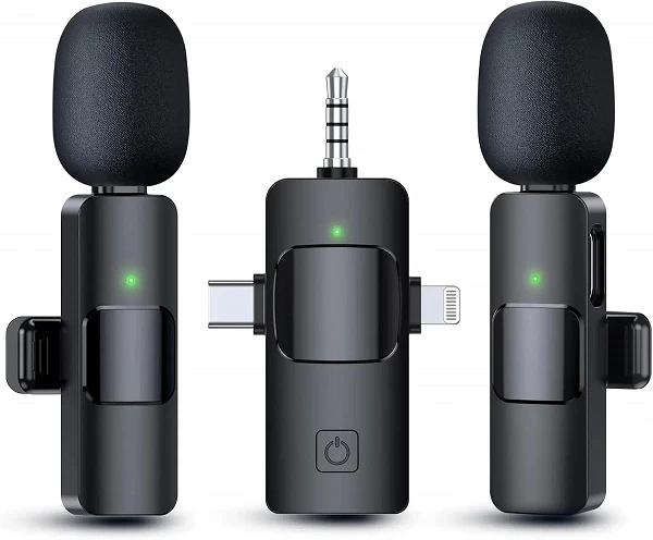 Microphone Lavalier sans fil 3 en 1 pour iPhone Android - Qualité sonore exceptionnelle, réduction de bruit efficace !|7,98 €|OKKO MODE