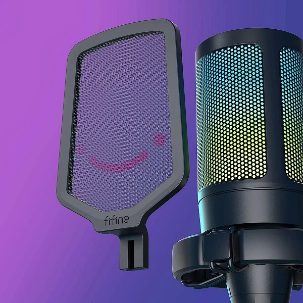 FIFINE-Microphone de jeu à condensateur USB, filtre anti-pop et contrôle de gain pour podcasts|41,40 €|OKKO MODE