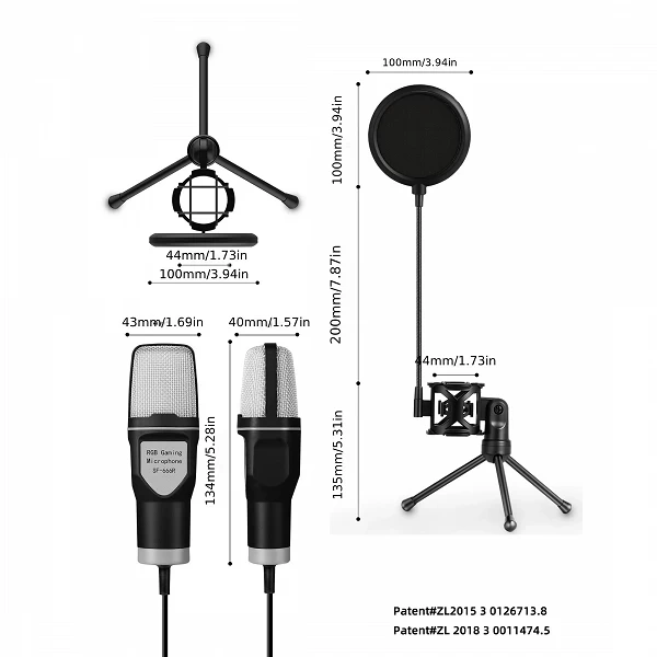 Microphone à condensateur professionnel pour ordinateur de jeu et PC - Qualité audio exceptionnelle!|25,85 €|OKKO MODE