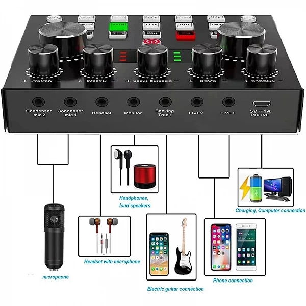 Kit de microphone à condensateur BM800 avec centre audio pour le streaming - Transformez vos enregistrements vocaux !|26,25 €|OKKO MODE