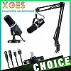 Microphone dynamique USB/XLR XGES-338: Qualité sonore exceptionnelle pour vos podcasts, jeux et diffusions en direct|84,00 €|OKKO MODE