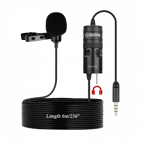 Microphone Lavalier filaire Boya TRRS BY-M1 PRO/BY-M1 PRO II 3.5mm - Son professionnel pour Smartphone, Appareil photo PC|18,86 €|OKKO MODE