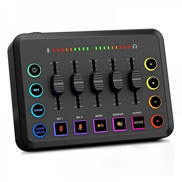 Centre commercial audio de jeu, streaming RVB avec interface microphone XLR fashion et fader volume professionnels|30,15 €|OKKO MODE