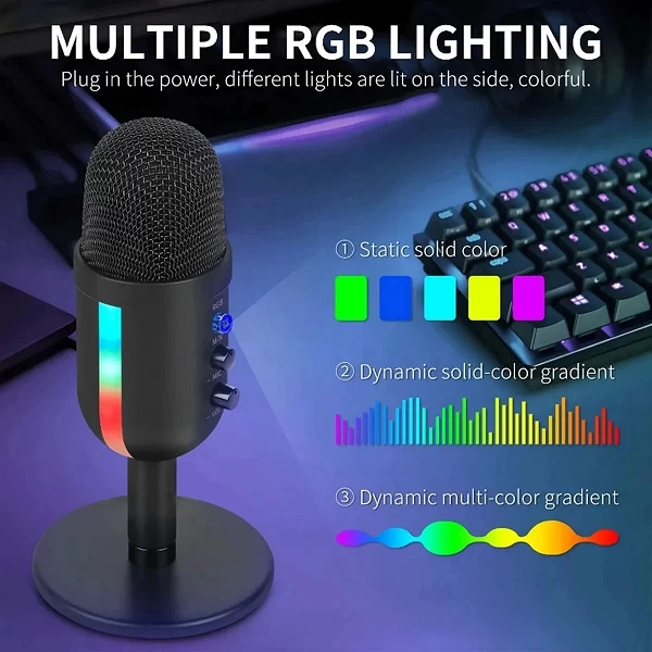 Microphone de jeu RVB USB pour PC et ordinateur - Qualité studio Gam, design élégant|33,75 €|OKKO MODE