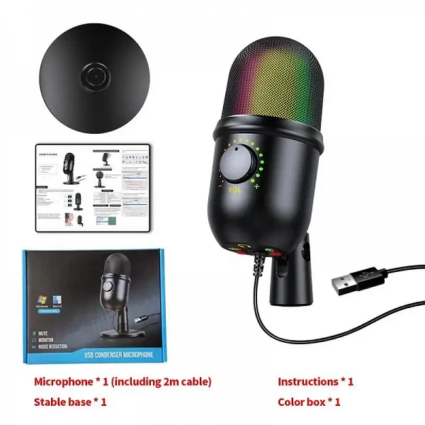 Microphone de jeu USB avec RVB pour PC, streaming et podcasts|20,69 €|OKKO MODE