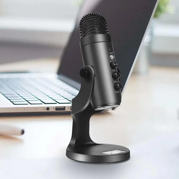 Microphone USB statique à condensateur pour PC, ordinateur, streaming, jeu vidéo, podcasting, chant, studio, support de micro|36,89 €|OKKO MODE