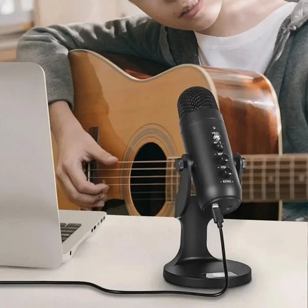 Microphone USB statique à condensateur pour PC, ordinateur, streaming, jeu vidéo, podcasting, chant, studio, support de micro|36,89 €|OKKO MODE