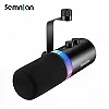 SEMNLAN-Microphone dynamique USB/XLR, contrôle du volume, prise de téléphone pour sauna, muet tactile, carte son pour jeu PC You|52,13 €|OKKO MODE