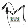 Microphone à condensateur avec kit de carte son en direct Plug and Play, changeur de voix, ensemble d'équipement de podcast, car|51,50 €|OKKO MODE