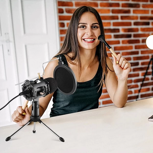 Kit de Microphone vidéo, trépied de bureau, avec prise de 3.5mm, pour PC, YouTube, vidéo Skype, chat, jeu, enregistrement de Pod|11,00 €|OKKO MODE