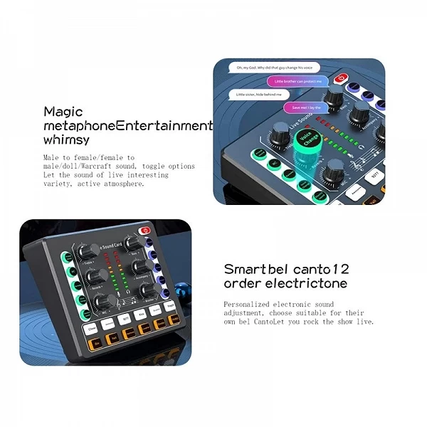 Carte son M8 pour diffusion en direct, interface audio, dispositif de podcasting, roulette avec micro premium, préamplificateur,|19,79 €|OKKO MODE