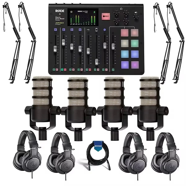 Ventes rapides pour le nouveau kit de W-ACC de console de production de podcast intégré, RODECATER Pro, microphones Rode de haut|434,69 €|OKKO MODE