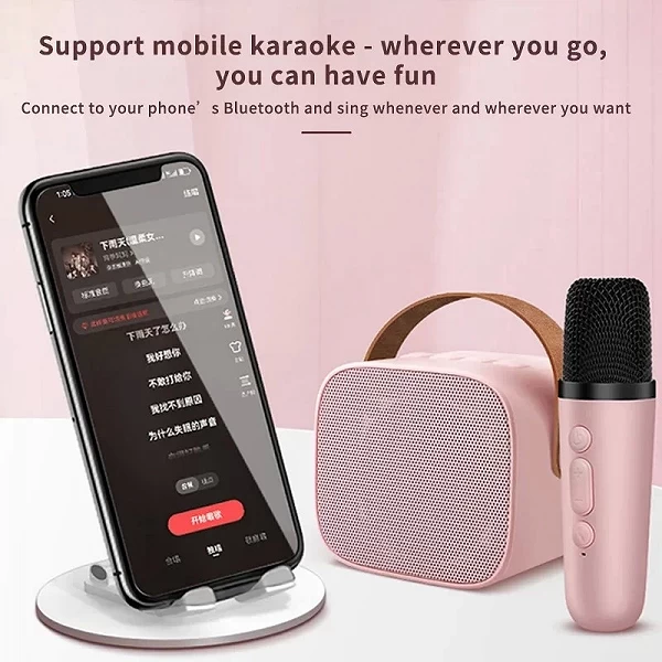 Haut-parleur portable sans fil pour touristes, microphone Bluetooth 5.0, son surround stéréo HIFI, machine de karaoké, chant KTV|21,59 €|OKKO MODE