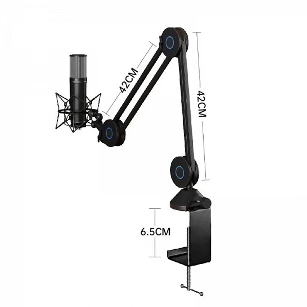 Microphone pliable rotatif à 360 °, bras en plein essor, support de micro monté sur bureau pour podcasting, jeux ou streaming vi|42,13 €|OKKO MODE