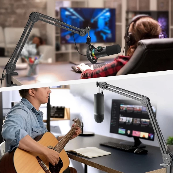 FIFINE Bras de microphone HON, Suspension Stand-rapDuty HONwith Desk Clamp pour AM8,Gaming,Streaming,Podcasting,Recording-BM63|48,96 €|OKKO MODE