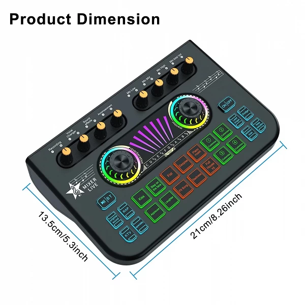 Ensemble d'équipement de podcast, interface audio avec centre commercial et effets vocaux, studio, centre commercial DJ XLR tout|53,75 €|OKKO MODE