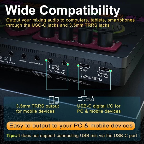 Ensemble d'équipement de podcast, interface audio, tout-en-un, centre commercial DJ XLR, effets vocaux pour téléphone, PC, strea|66,23 €|OKKO MODE