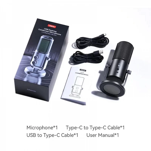 Ulanzi Microphone à condensateur DCM-05 Gaming Statique Streaming Podcasting Gain Control Mic Sauna en temps réel Sortie télépho|88,00 €|OKKO MODE