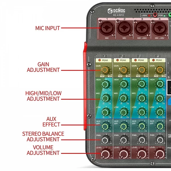 Console de DJ Bluetooth pour PC, Effets DSP, Studio professionnel, Audio, Assad, Scène, Podcast, Enregistrement, Centre commerci|96,24 €|OKKO MODE