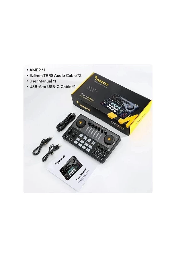 Maono-Wild audio AME2, carte son, tout-en-un, portable, studio de podcast pour statique, streaming en direct, YouTube, PC|197,99 €|OKKO MODE