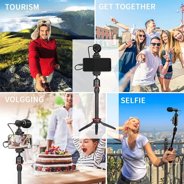 Saramonic-Kit vidéo SmartMic MTV pour Smartphone, Youtube, Podcasters, Vloggers, Live Streaming, Facebook, Blogger, Sutdio Stati|83,00 €|OKKO MODE