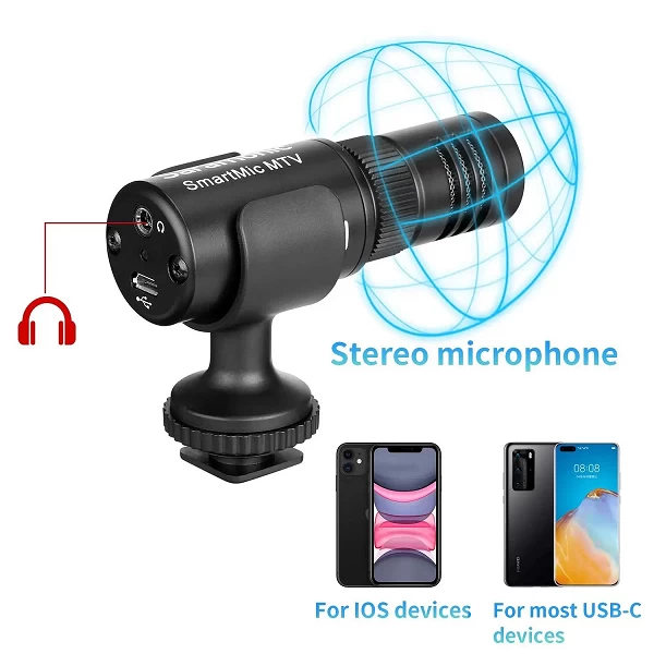 Saramonic-Kit vidéo SmartMic MTV pour Smartphone, Youtube, Podcasters, Vloggers, Live Streaming, Facebook, Blogger, Sutdio Stati|83,00 €|OKKO MODE