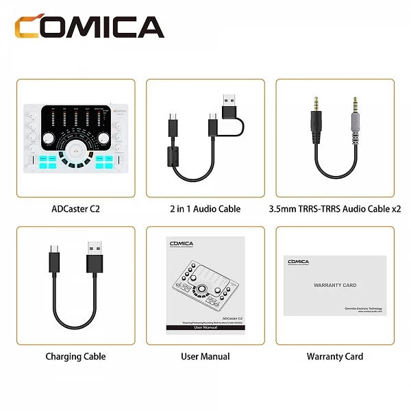 Comica-Wild audio ADCaster C2, streaming, podcasting, statique, multifonctionnelle, pour téléphone, tablette, ordinateur|226,39 €|OKKO MODE