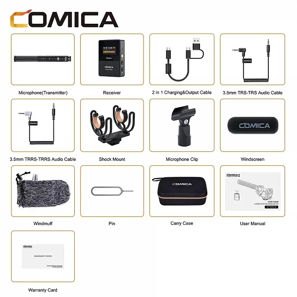 Comica-Microphone sans fil CVM VM30 2.4G, appareil photo reflex numérique, smartphone, PC, streaming en direct, podcast, statiqu|251,09 €|OKKO MODE