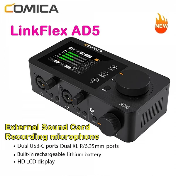 Comica LinkFlex AD5-Wild audio fonctionnelle pour statique, podcasting, streaming, carte son pour guitariste, vocal, podcast|241,39 €|OKKO MODE