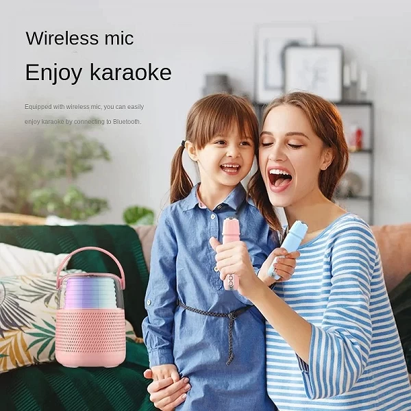 Haut-parleur Bluetooth Portable, Microphone sans fil, karaoké, carte TF, lecteur de musique, cadeau, chant, KTV, Audio en plein |42,32 €|OKKO MODE