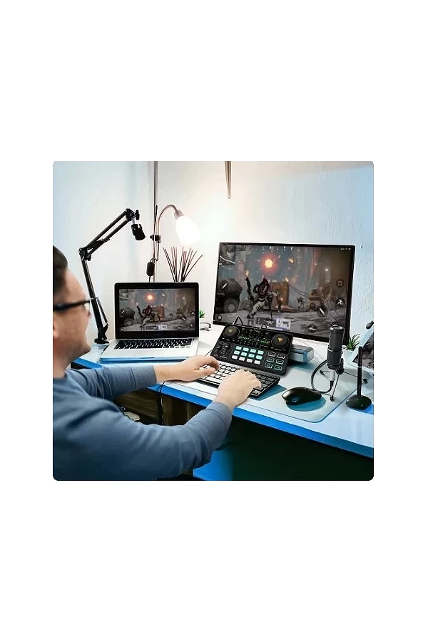 MaonoCaster Wild Audio Podcast Studio Kit de Carte Son avec Microphone pour Live Streaming Statique Youtube PC \ Téléphone, AM20|123,29 €|OKKO MODE