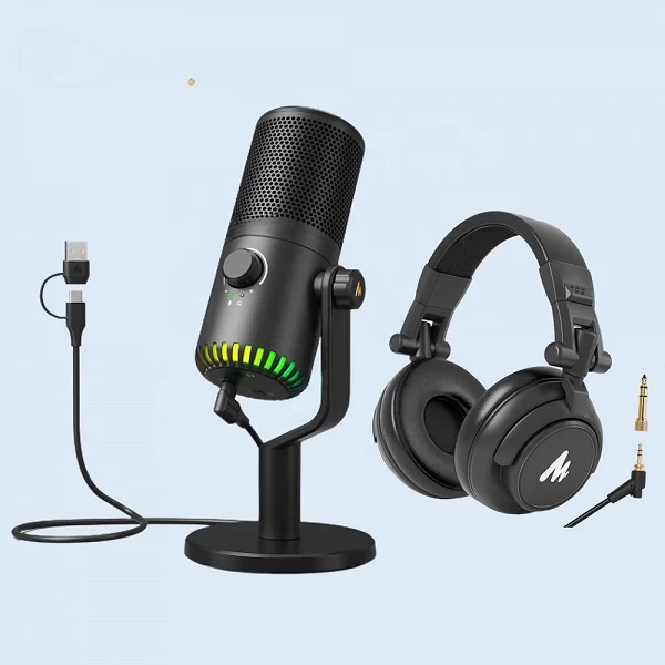 Microphone de jeu RVB programmable, bouton de micro 3 en 1, micro de podcast, bureau, USB Type C, modèle de touristes, microphon|206,99 €|OKKO MODE