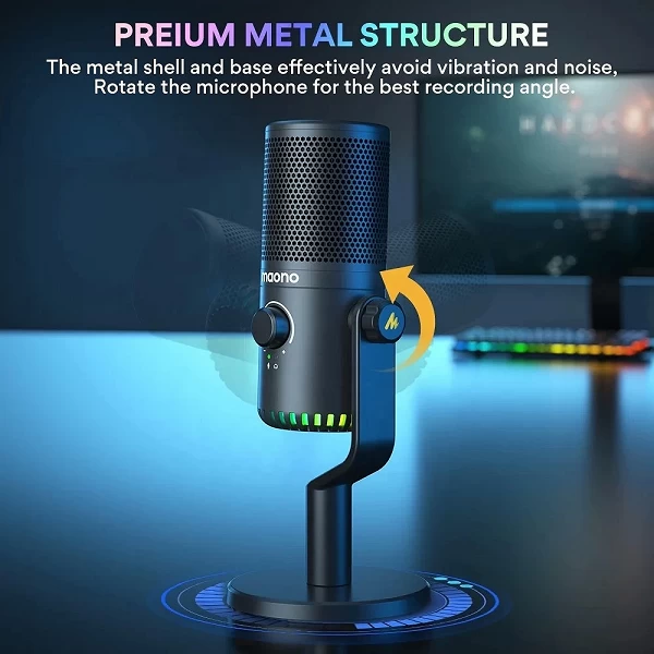 Microphone de jeu RVB programmable, bouton de micro 3 en 1, micro de podcast, bureau, USB Type C, modèle de touristes, microphon|206,99 €|OKKO MODE