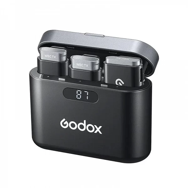 Godox-Mini microphone sans fil avec étui de chargement, WEC KIT1 KIT2, 2.4G, pour smartphone, appareil photo, podcast, télécharg|88,79 €|OKKO MODE