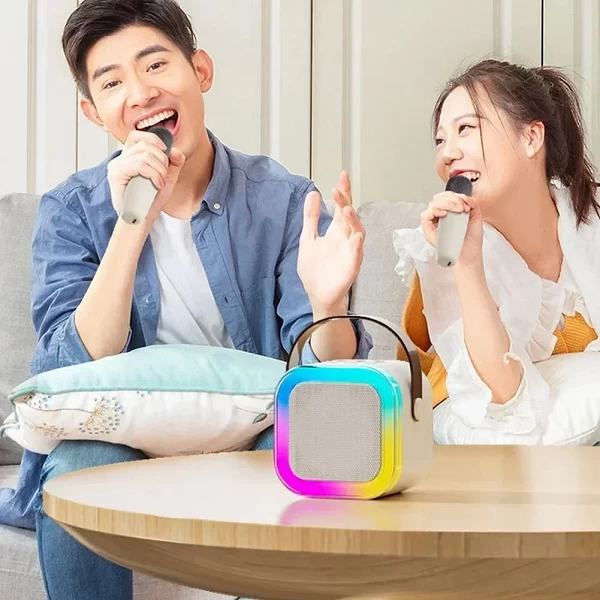 Haut-parleur portable sans fil Bluetooth, karaoké multifonction avec 1-2 microphones, lecteur de musique, machine pour enfants, |22,94 €|OKKO MODE