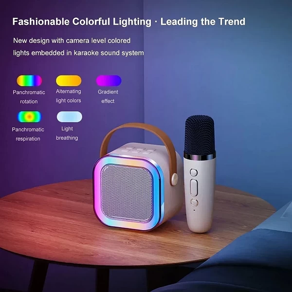 Haut-parleur portable sans fil Bluetooth, karaoké multifonction avec 1-2 microphones, lecteur de musique, machine pour enfants, |22,94 €|OKKO MODE