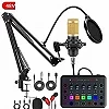 Ensemble de carte son professionnel F11, microphone à condensateur audio, studio de chant, karaoké, podcast, statique, streaming|54,59 €|OKKO MODE