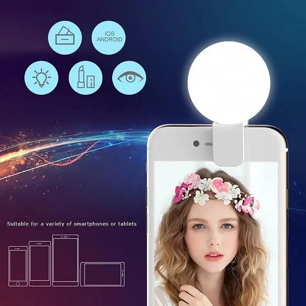 Mini Anneau Lumineux LED pour Selfie, Gradation à Trois Arrêts|0,99 €|OKKO MODE