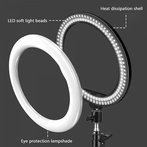 Anneau lumineux LED pour selfie 10 pouces - Éclairage ajustable et vidéo professionnel|1,90 €|OKKO MODE