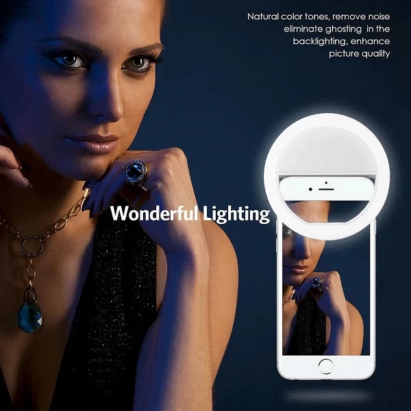 Anneau lumineux LED USB pour téléphone portable - Idéal selfie iPhone, Samsung et Xiaomi|1,96 €|OKKO MODE